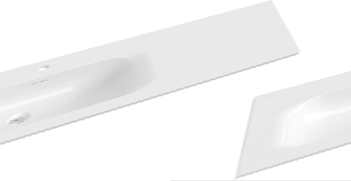 Mexen Vela umywalka wpuszczana w blat lewa 121 x 46,5 cm, biała połysk - 25231200L