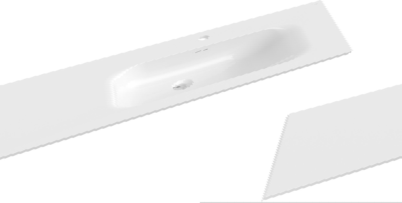 Mexen Vela umywalka wpuszczana w blat prawa 141 x 46,5 cm, biała połysk - 25231400P