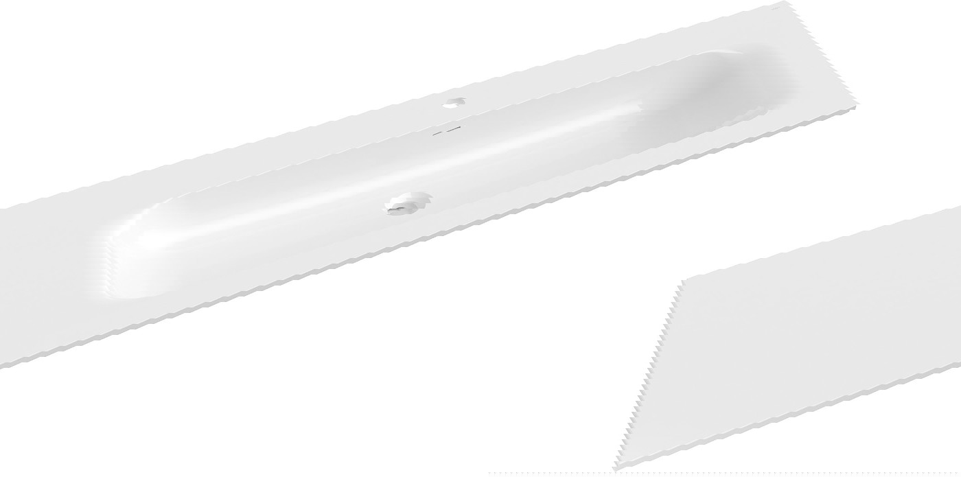 Mexen Vela umywalka wpuszczana w blat prawa 161 x 46,5 cm, biała połysk - 25231600P