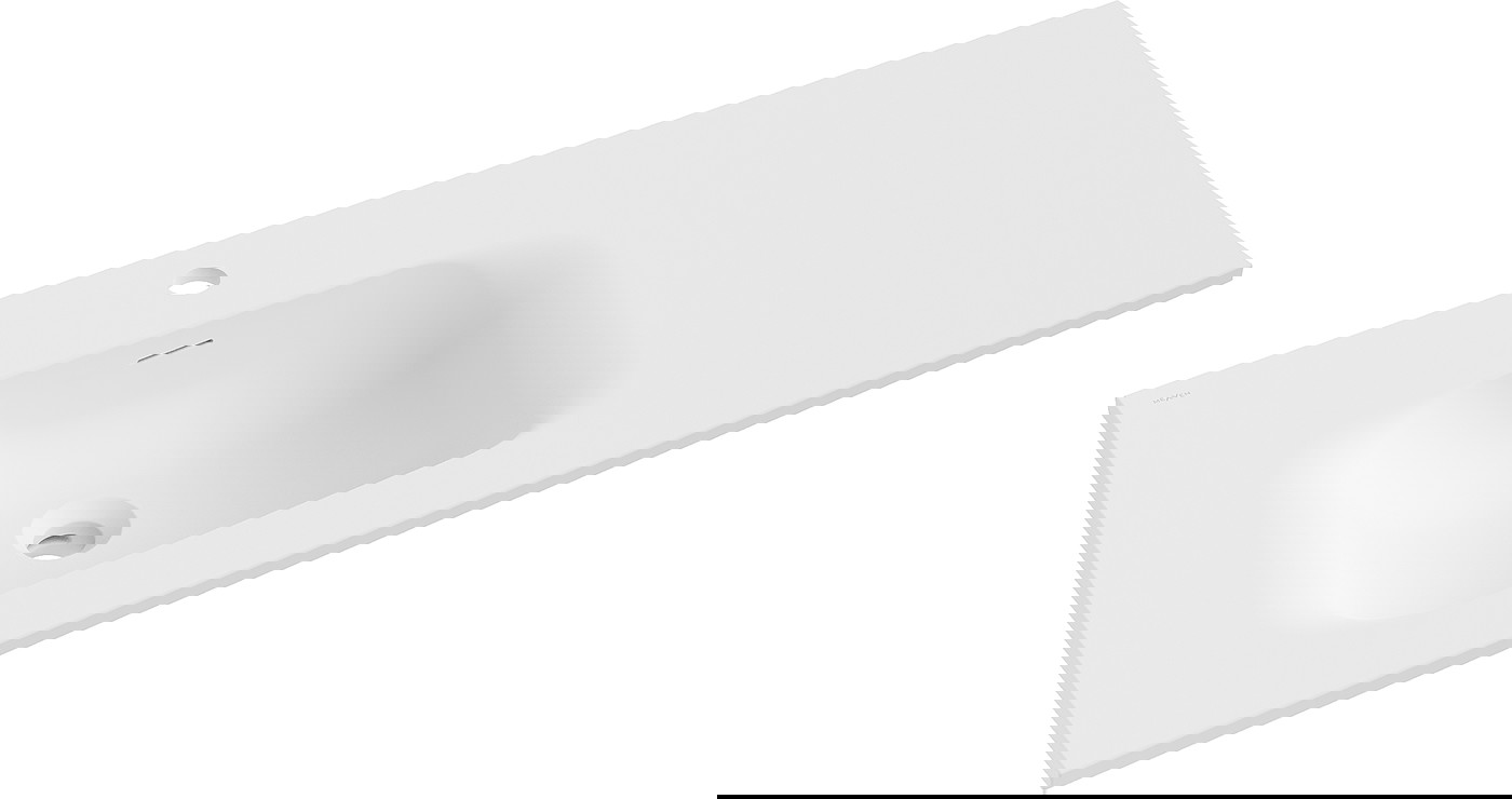 Mexen Vela umywalka wpuszczana w blat lewa 101 x 46,5 cm, biała mat - 25231001L