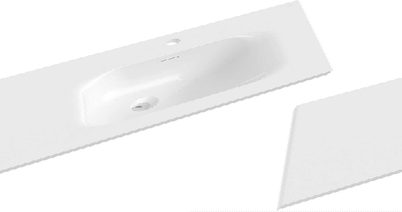Mexen Vela umywalka wpuszczana w blat prawa 101 x 46,5 cm, biała mat - 25231001P