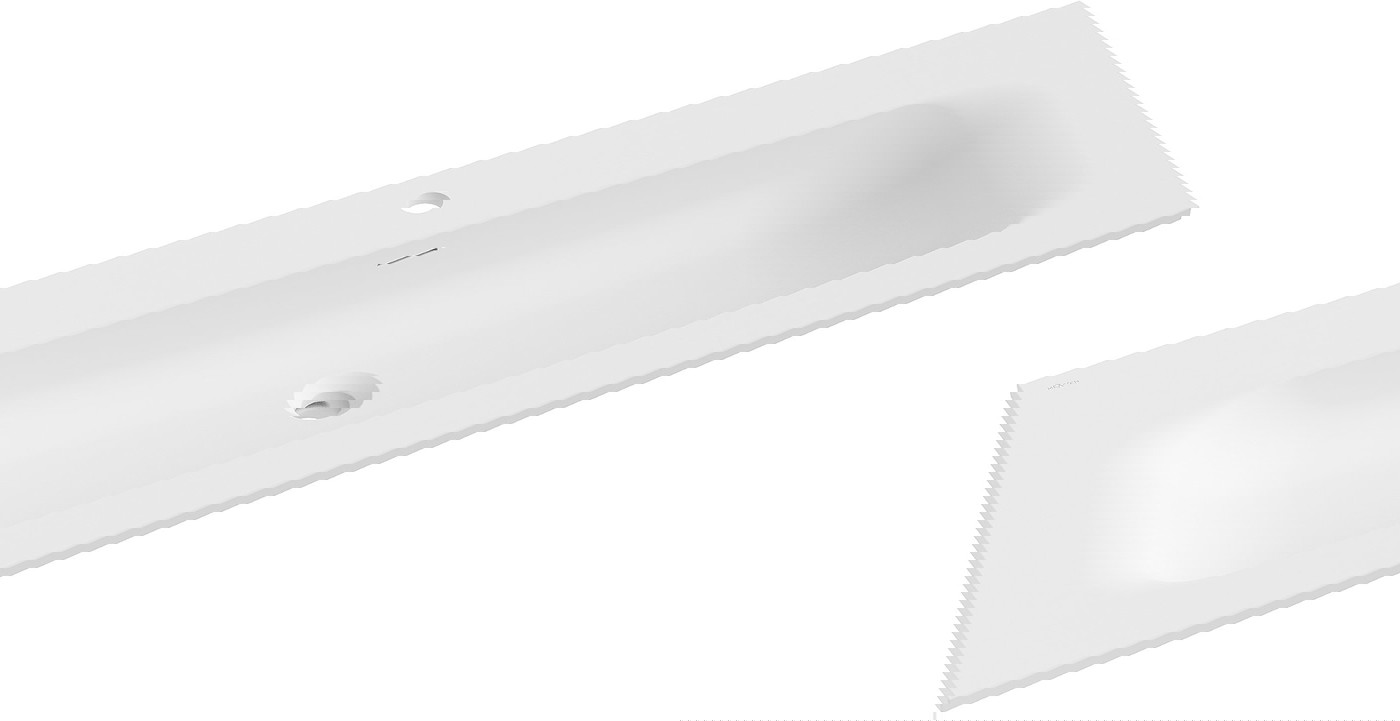 Mexen Vela umywalka wpuszczana w blat 121 x 46,5 cm, biała mat - 25231201
