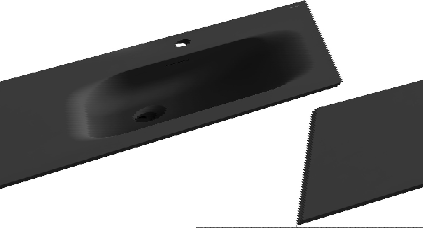 Mexen Vela umywalka wpuszczana w blat prawa 101 x 46,5 cm, czarna mat - 25231071P