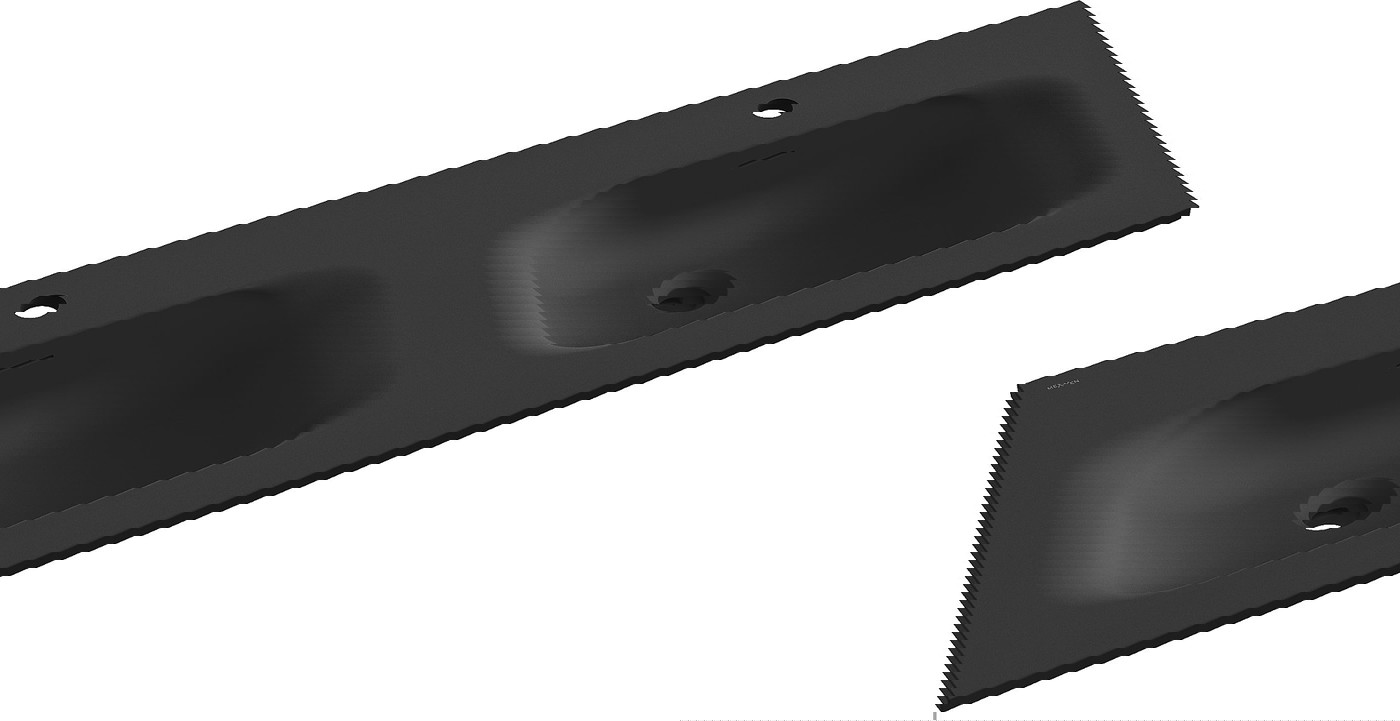 Mexen Vela umywalka wpuszczana w blat podwójna 121 x 46,5 cm, czarna mat - 25231271D