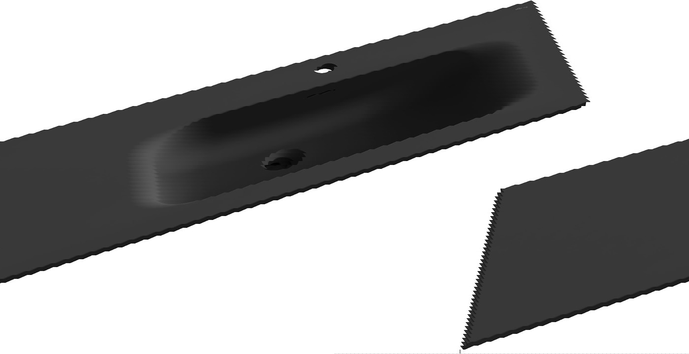 Mexen Vela umywalka wpuszczana w blat prawa 121 x 46,5 cm, czarna mat - 25231271P