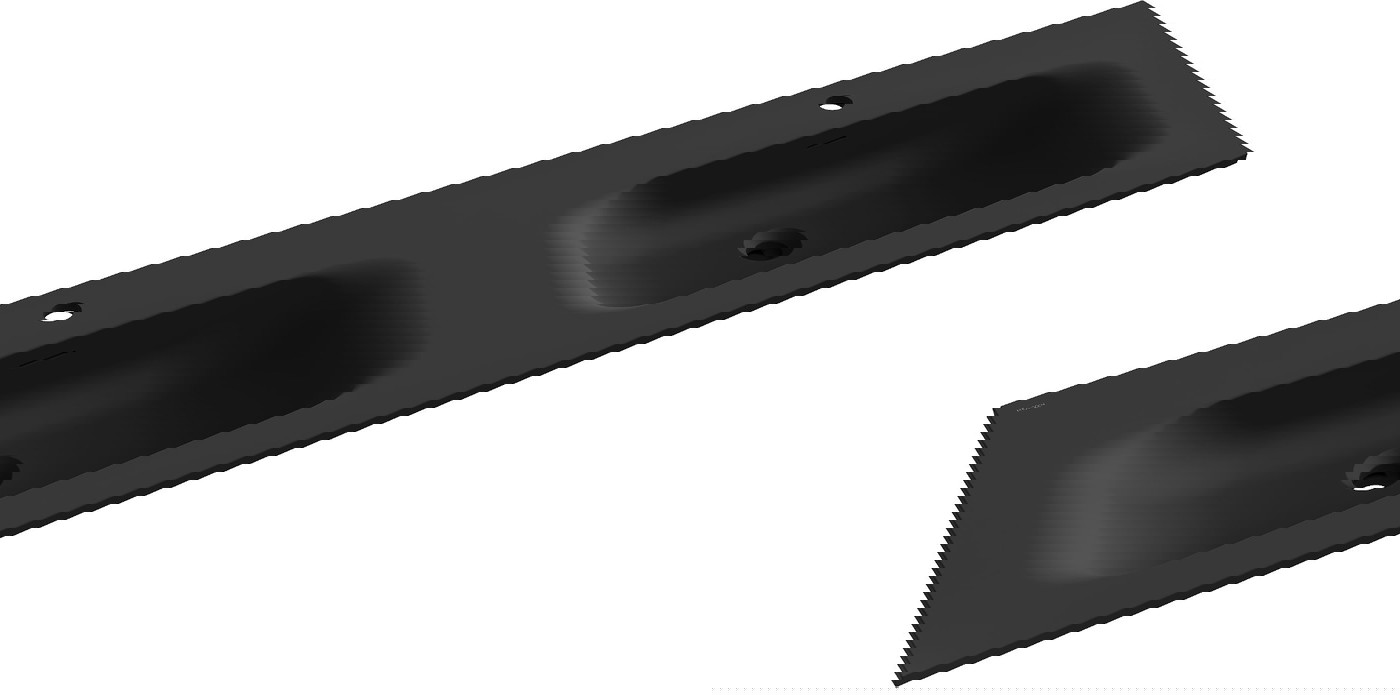 Mexen Vela umywalka wpuszczana w blat podwójna 161 x 46,5 cm, czarna mat - 25231671D