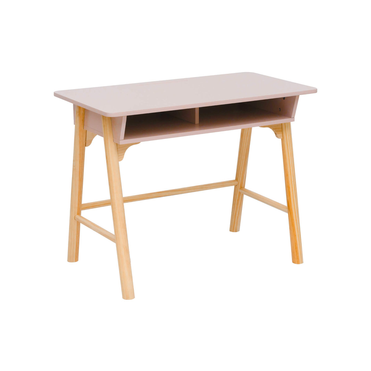 Biurko dla dzieci Rebecca Mobili Badal 70x90x50 MDF Sosna Rózowy Brazowy
