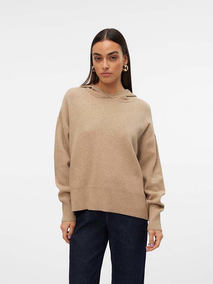 Vero Moda Sweter w kolorze karmelowym