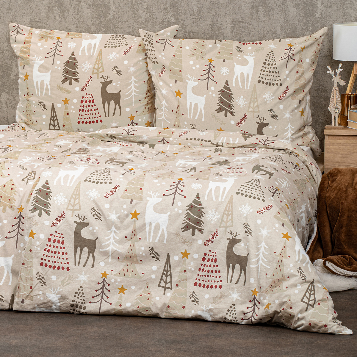 4Home Flanelowa pościel Festive , 140 x 200 cm, 70x 90 cm, 140 x 200 cm, 70 x 90 cm