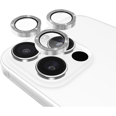 Szkło hartowane na obiektyw CASE-MATE Aluminum Ring Lens Protector do Apple iPhone 16 Pro/16 Pro Max Srebrny