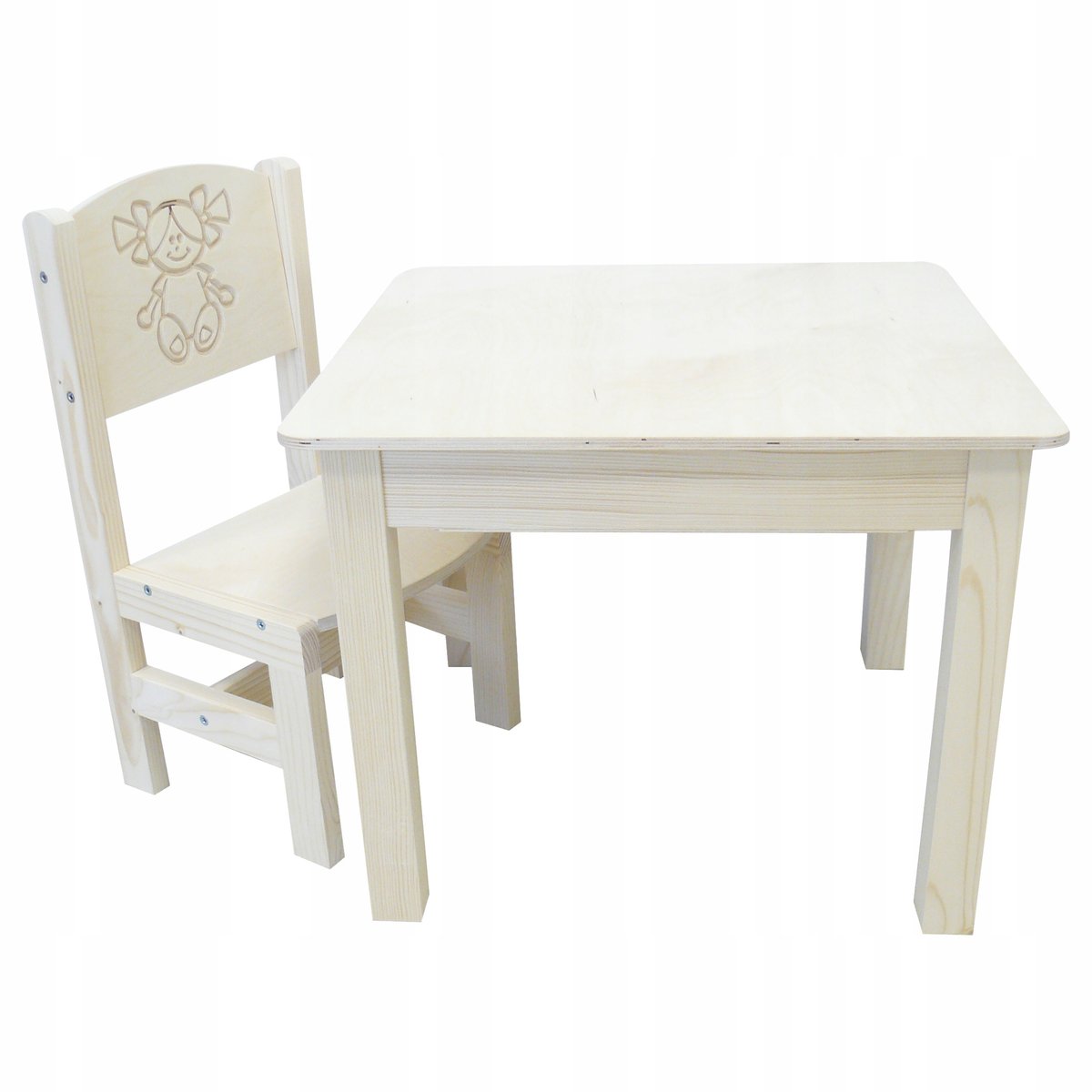 STOLIK 50/50 + KRZESEŁKO NIEMOWLAK PEŁNE + GRAWER