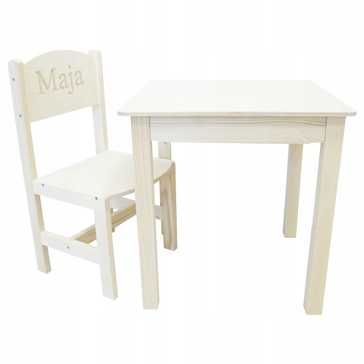 STOLIK 37/50 + KRZESEŁKO STARSZAK + GRAWER IMIĘ