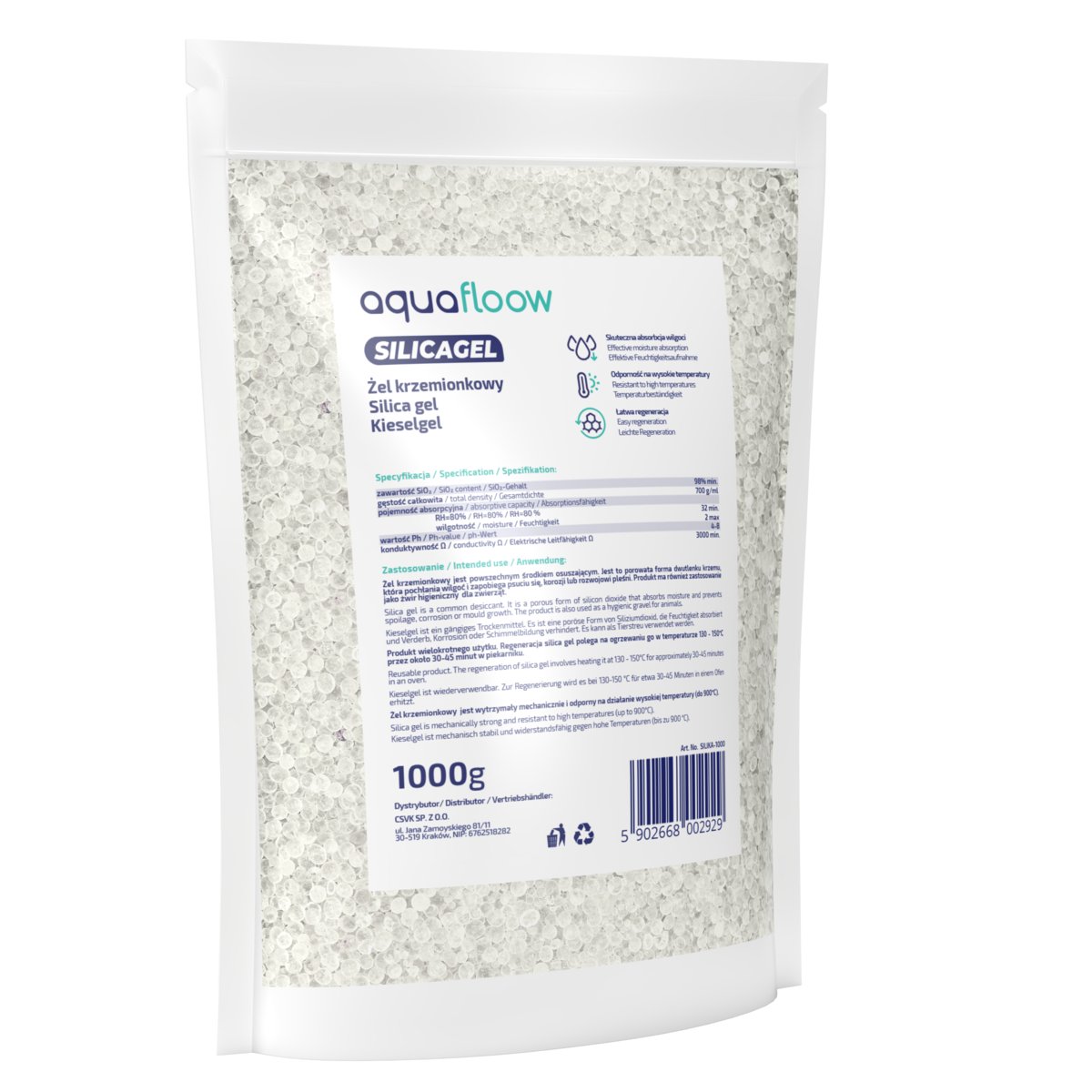 Silikażel silica gel 1 kg żel krzemionkowy OSUSZACZ