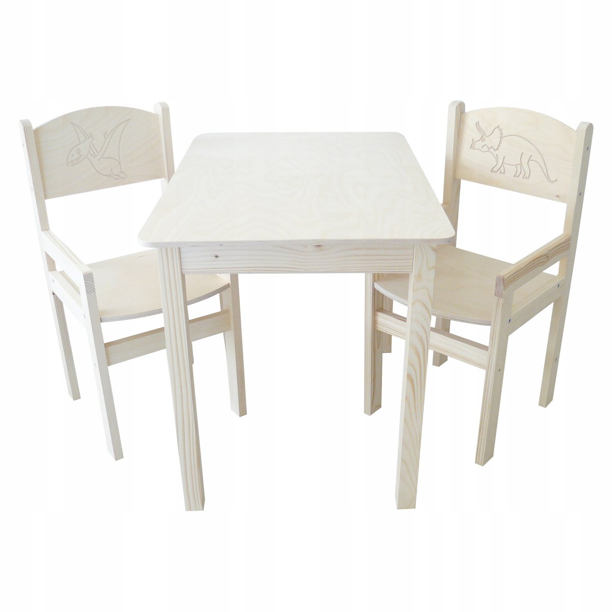 STOLIK 75/50 + 2 KRZESEŁKA PEŁNE Z PODŁOKIETNIKIEM DLA JUNIORA + GRAWER