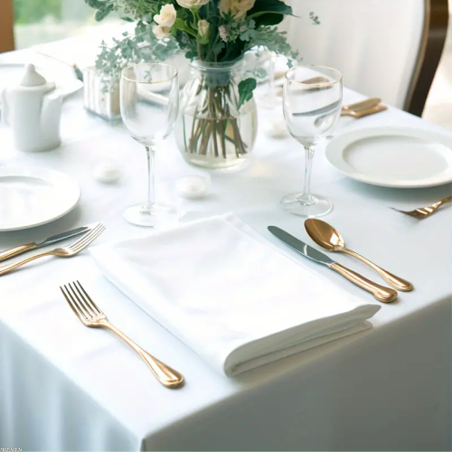 Serwetka bankietowa biała wielorazowa obiadowa biała