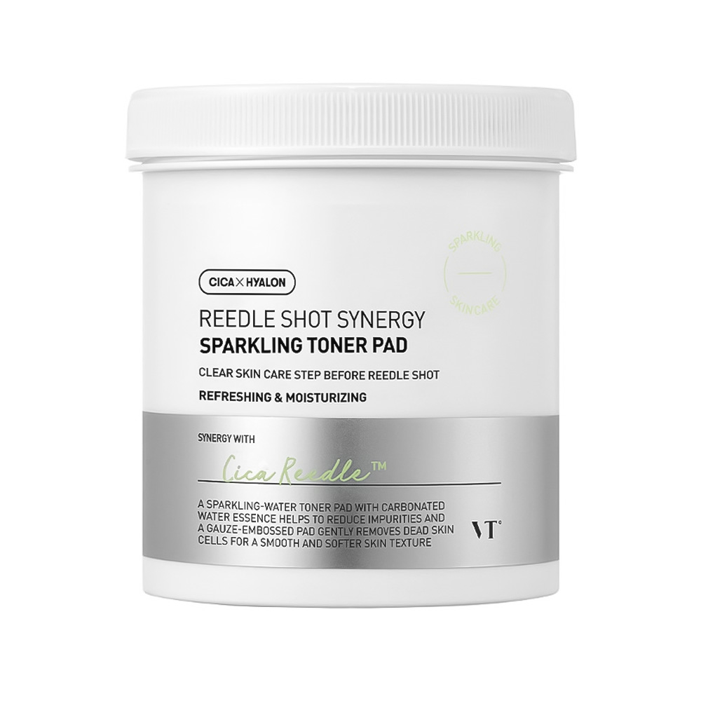 VT t Cosmetics Reedle Shot Synergy Sparkling Toner Pad Wygładzające Płatki do Twarzy