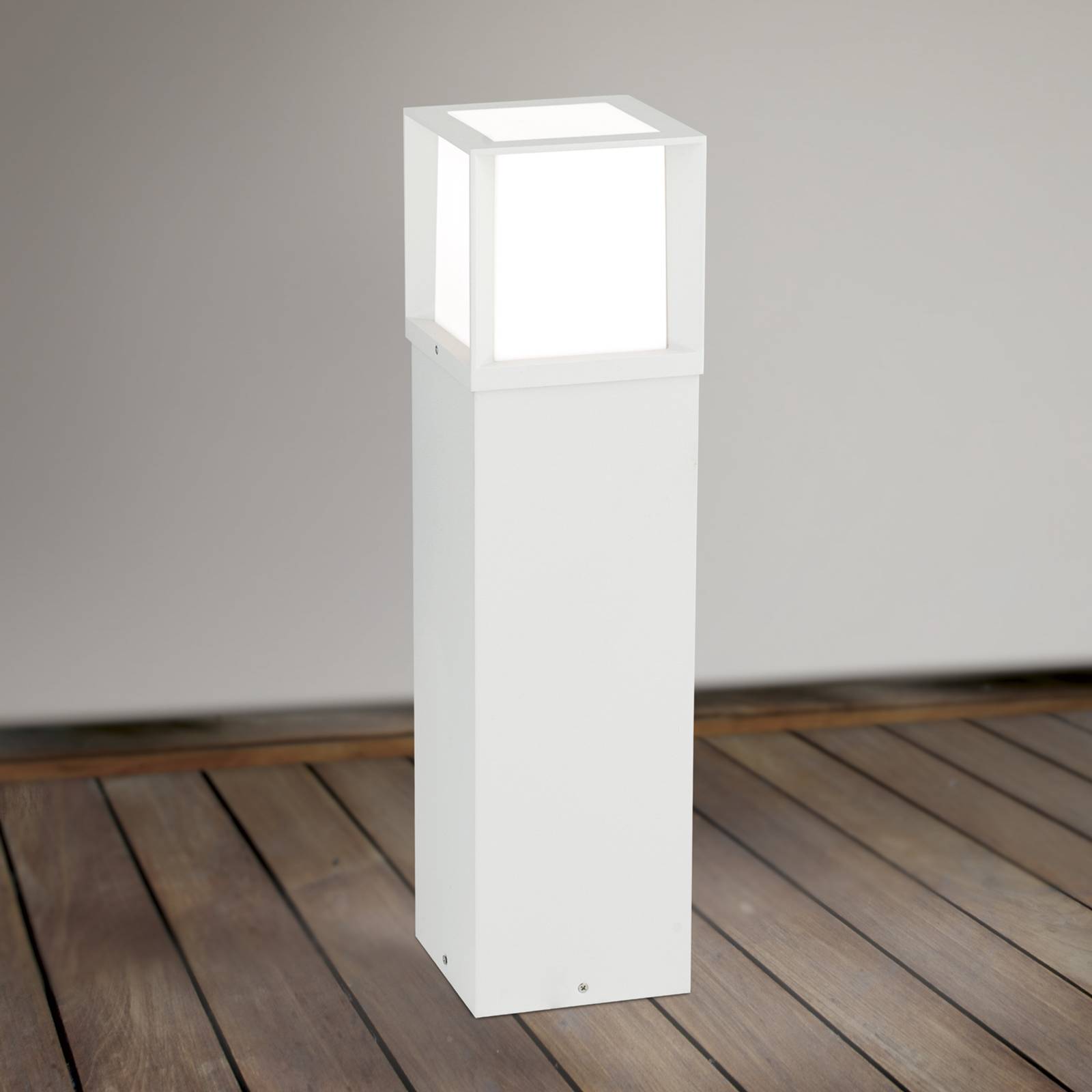ORION Słupek oświetleniowy Henry, biały, wysokość 60 cm, aluminium/stal