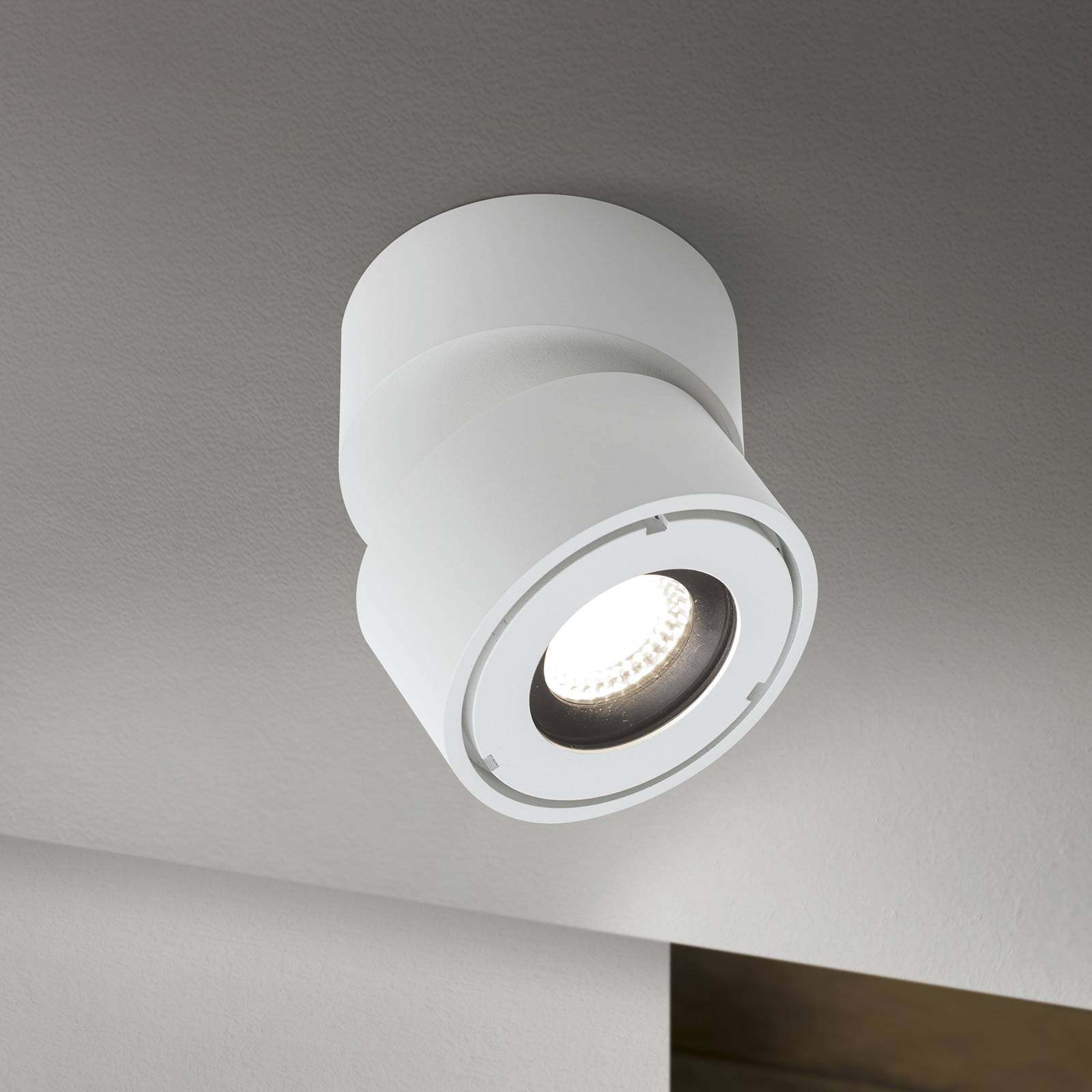 ORION Reflektor zewnętrzny LED Harvey, biały, Ø 10 cm, odlew aluminiowy