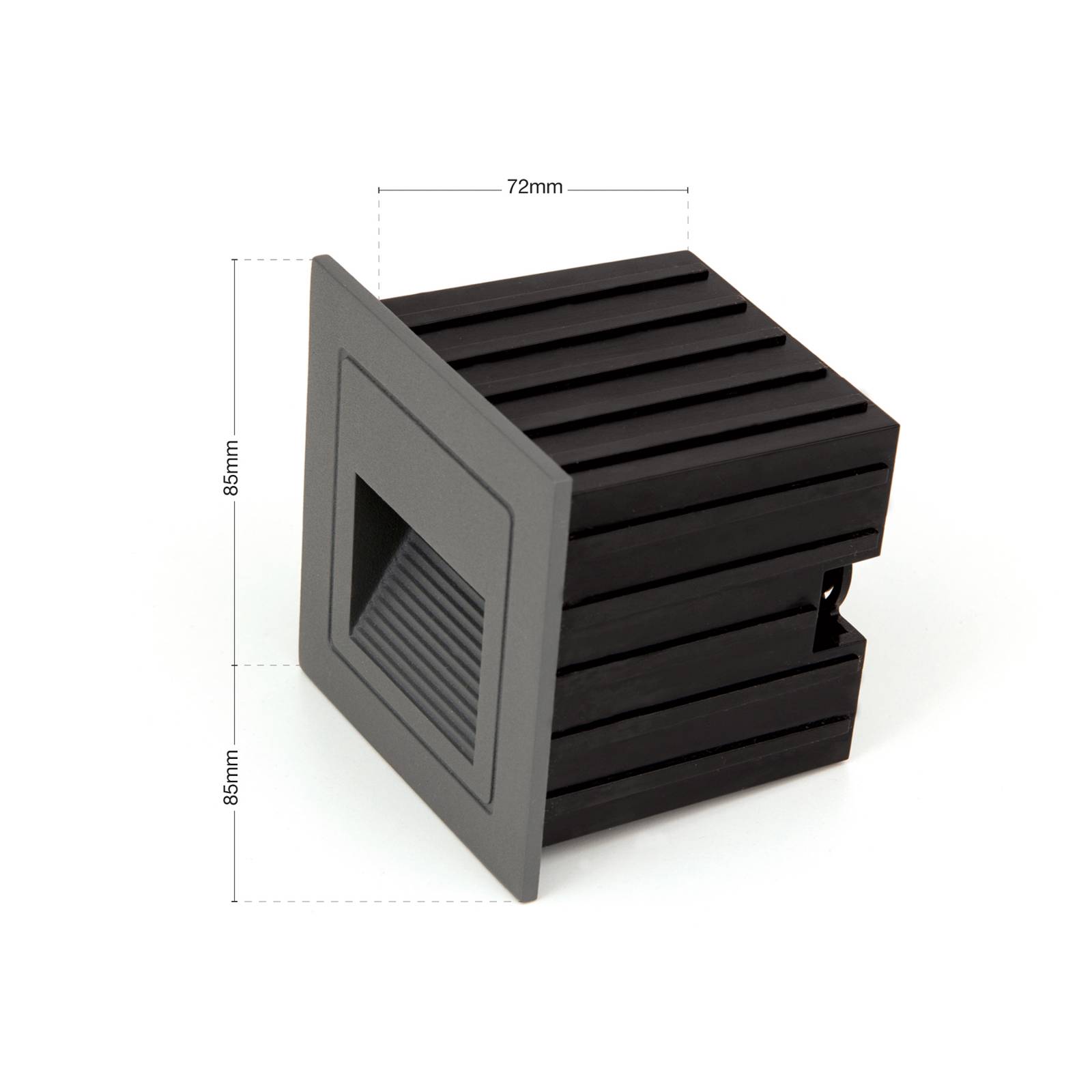 ORION Oprawa wpuszczana ścienna LED Loro, antracyt, szerokość 8,5 cm, aluminium