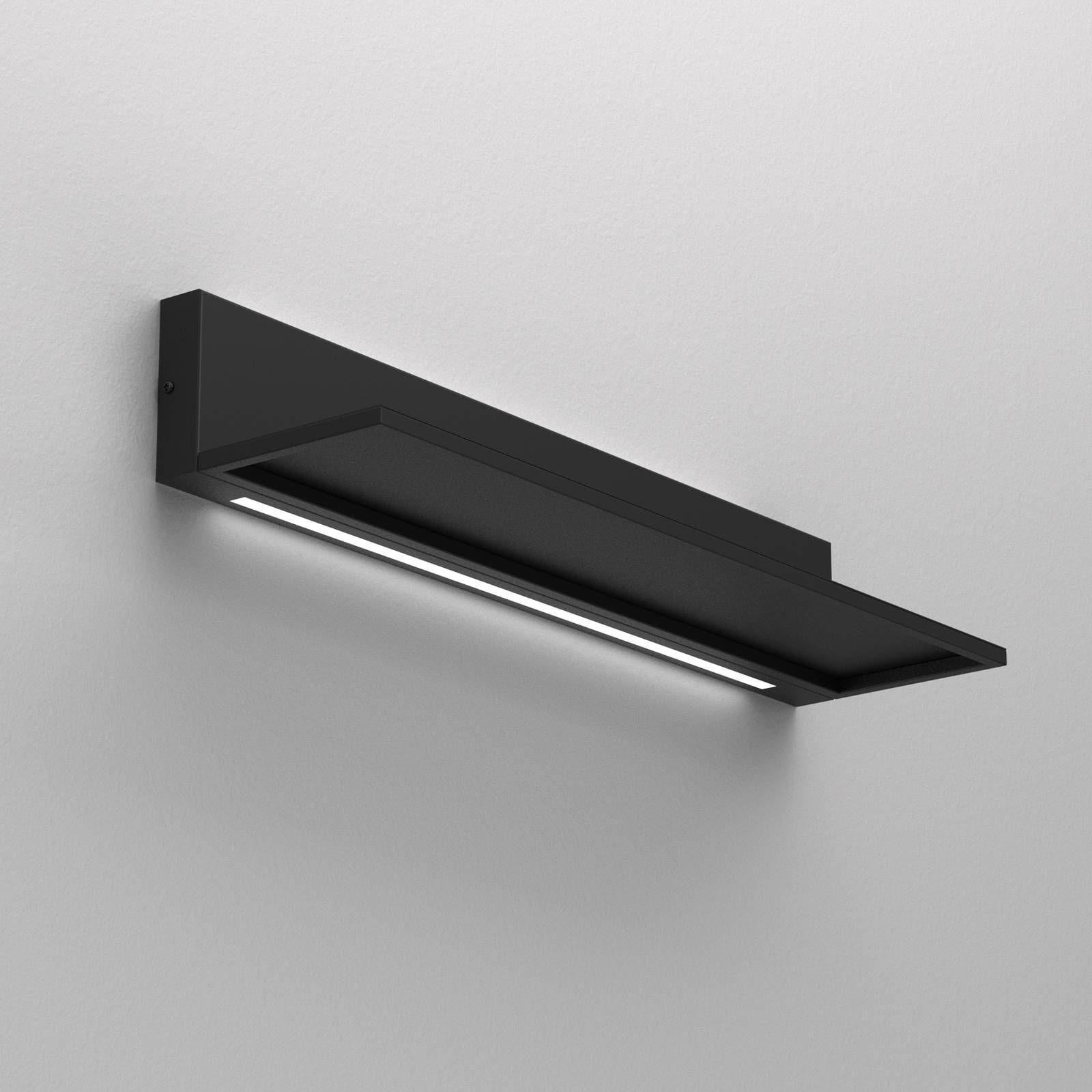 Luminex Kinkiet półkowy, czarny, stalowy, 60 cm długości, 2 x LED