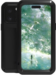 LOVE MEI Etui pancerne + szkło Powerful do iPhone 16 Pro Max, oliwkowo-czarne