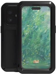 LOVE MEI Etui pancerne + szkło Powerful do iPhone 16, czarne