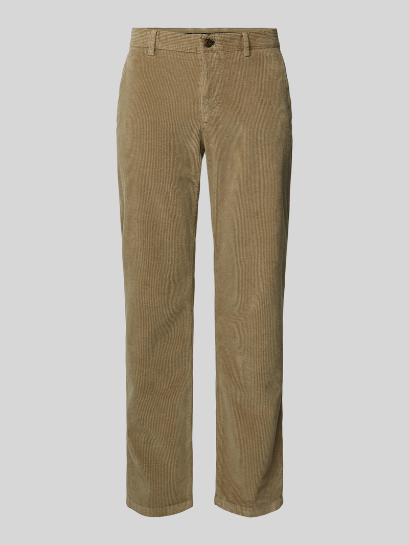 Spodnie sztruksowe o kroju modern fit ze szlufkami na pasek model ‘Matthew’