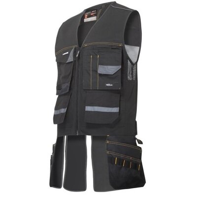 LAHTI PRO Kamizelka robocza monterska dekarska wędkarska czarna rozmiar 3XL L4131606 LPL4131606
