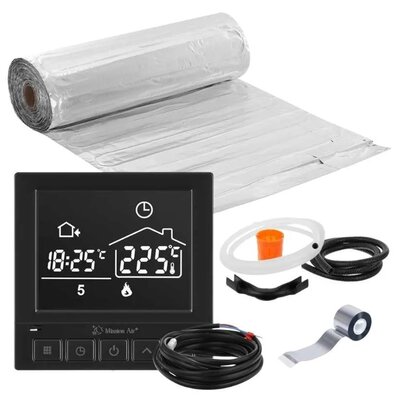 Mata grzewcza pod panele MISSION AIR MAL-160W/m² 6m² (12mb x 50cm) + regulator Taurus Czarny