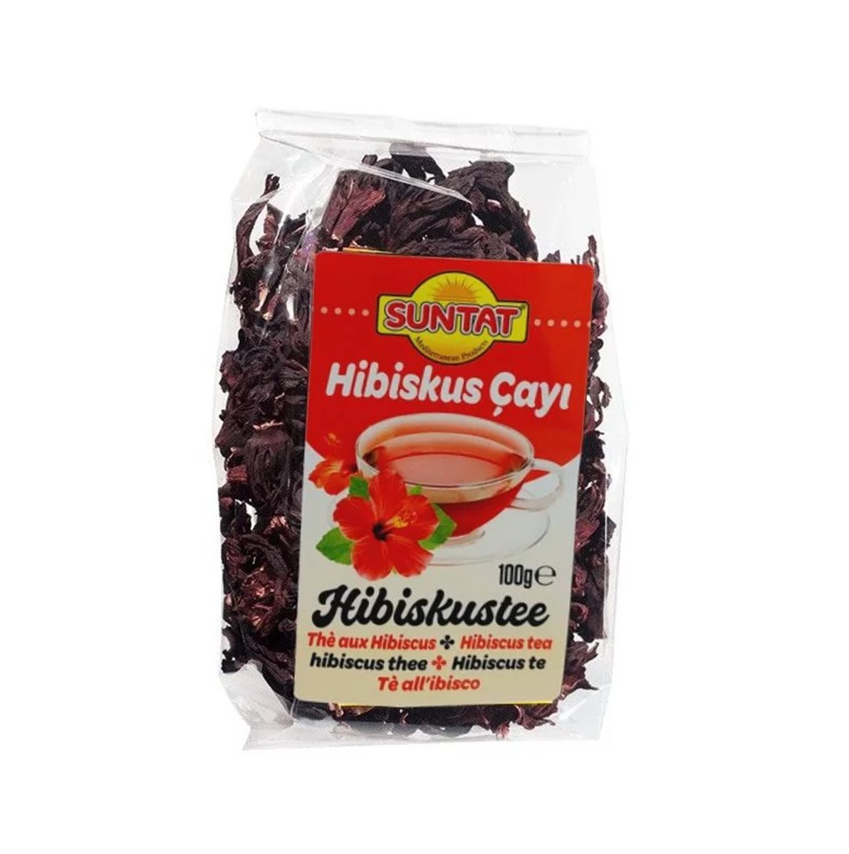 Suszony Kwiat Hibiskusa 100g Suntat – Naturalna Herbata na Odporność i Zdrowie