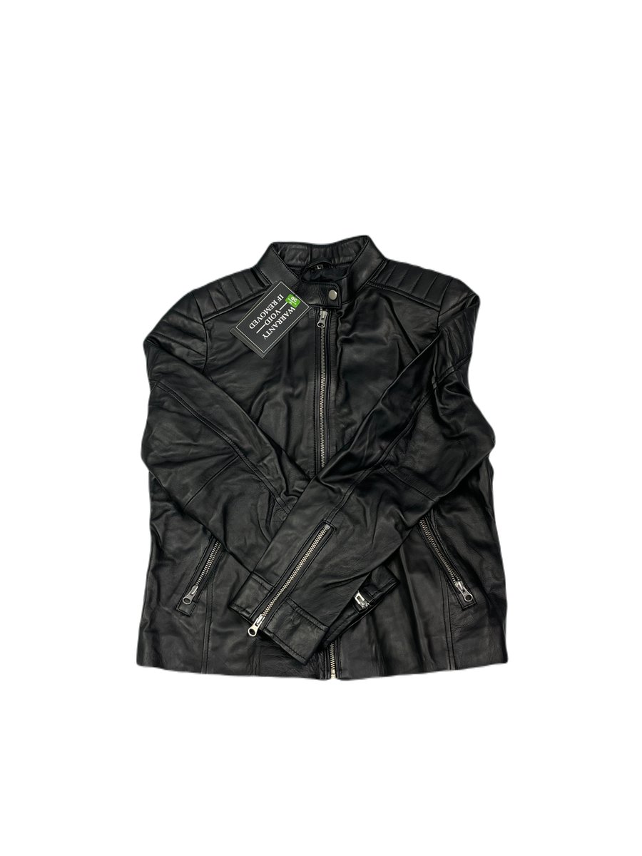 Skórzana kurtka damska czarna REAL LEATHER L