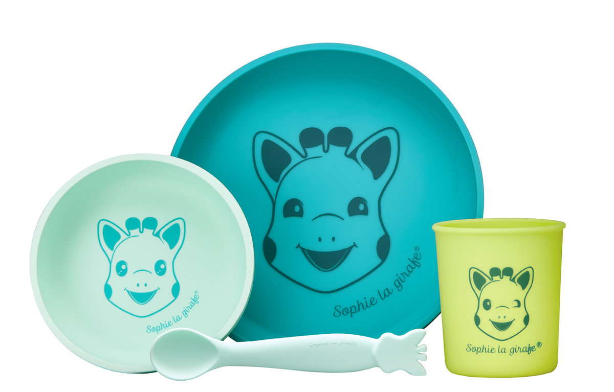 Żyrafa Sophie - Silikonowy zestaw do jedzenia FreshTouch