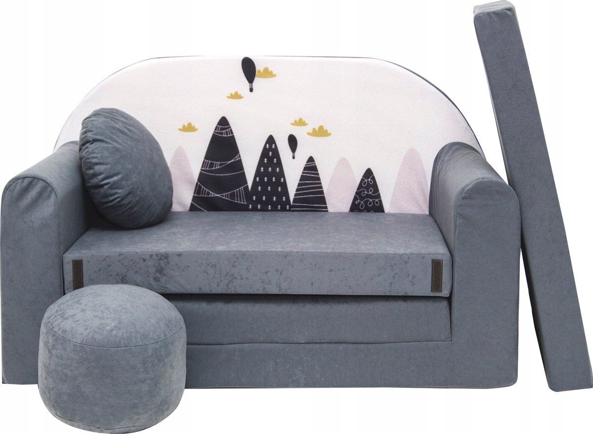 Sofa dla dzieci KANAPA Rozkładana Mała Mini MIĘKKA Dziecięca FUNKCJA SPANIA