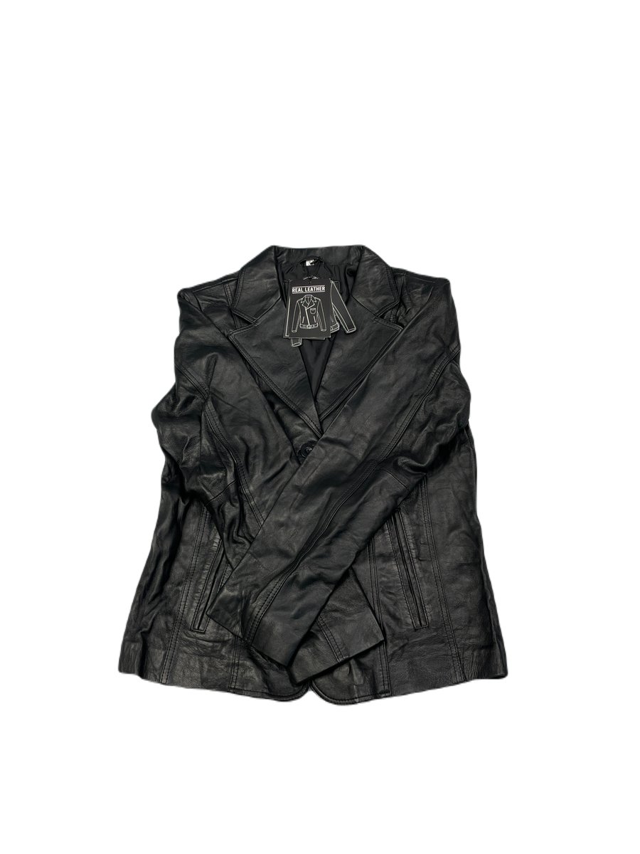 Skórzana kurtka damska czarna REAL LEATHER L