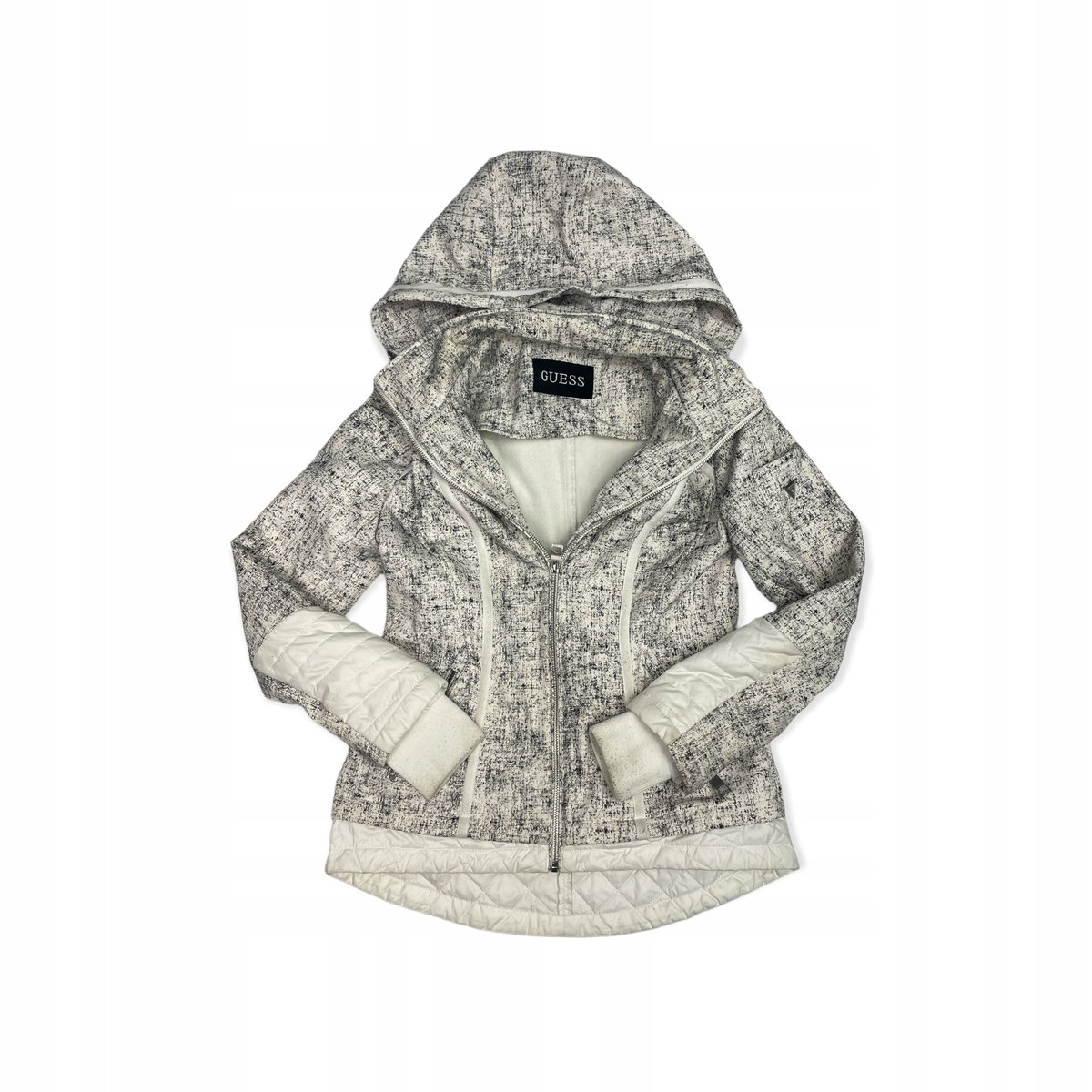 Szara kurtka damska z kapturem GUESS S