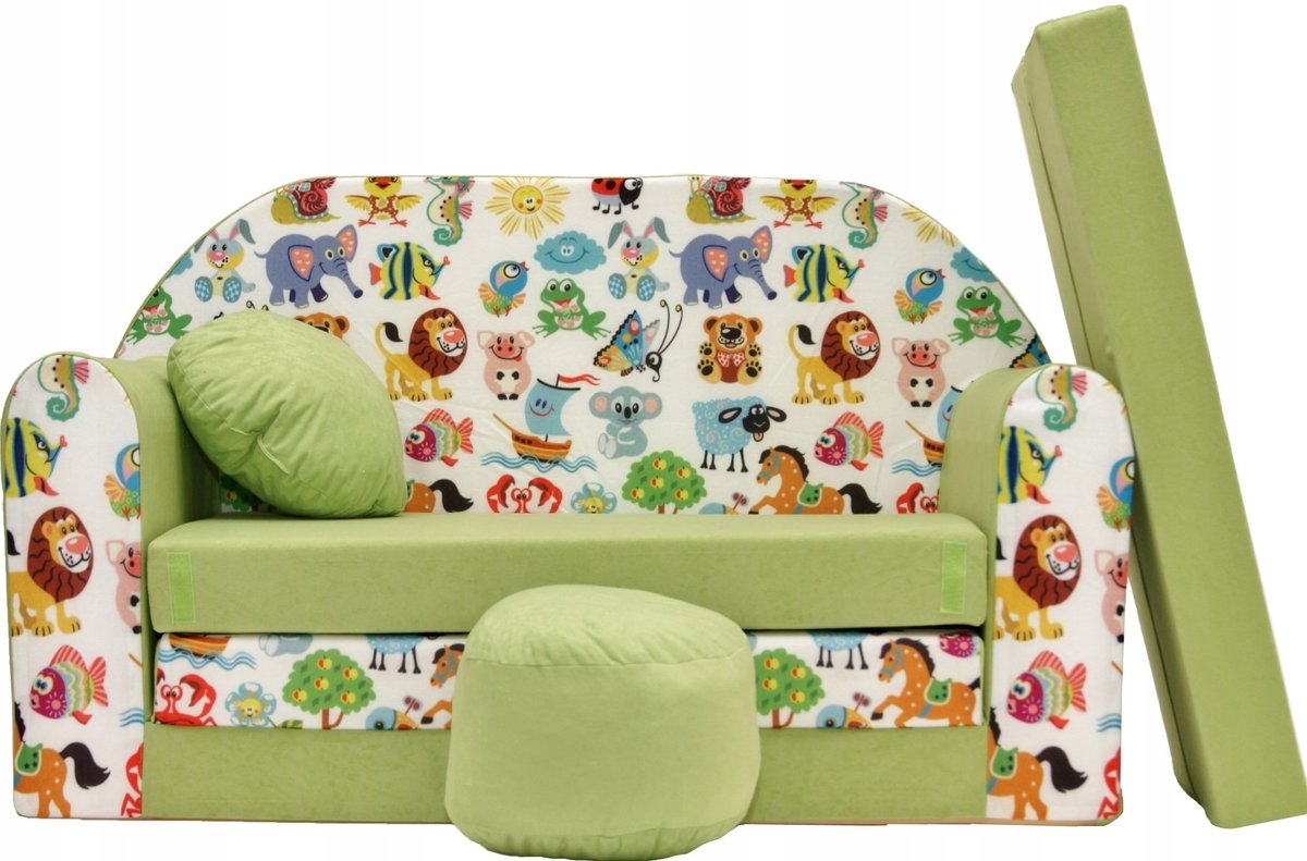 Sofa dla dzieci KANAPA Rozkładana Mała Mini MIĘKKA Dziecięca FUNKCJA SPANIA