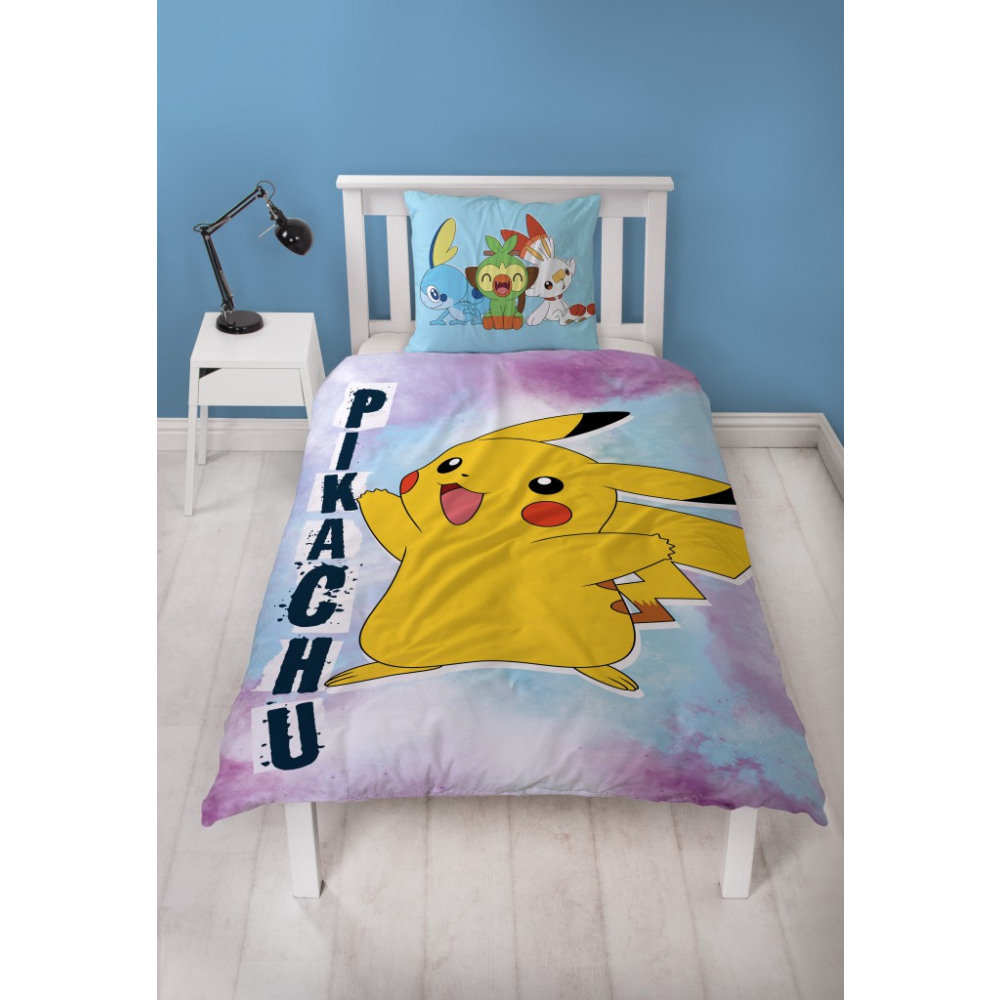 Pościel dwustronna 140x200 mikrofibra POKEMON Pikachu
