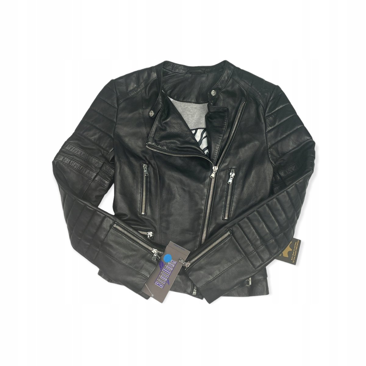 Skórzana czarna kurtka damska BLUE DUCK M