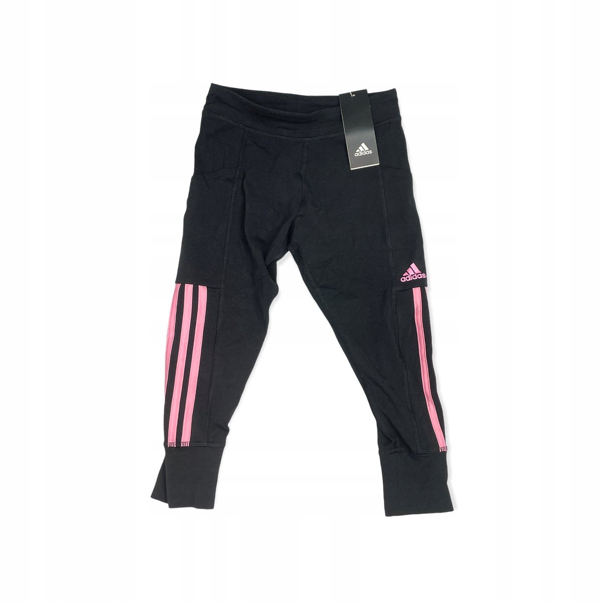 Getry legginsy dziewczęce czarne ADIDAS S 7/8 lat