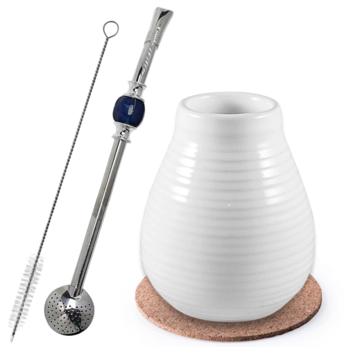 Zestaw do Yerba Mate Biała Tykwa Bombilla