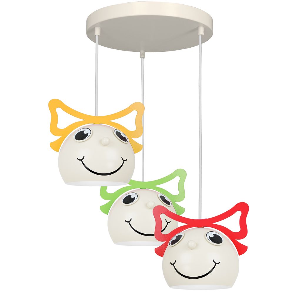 Lampa wisząca dziecięca potrójna na okręgu BAMBINI 3386 Luminex LX3386