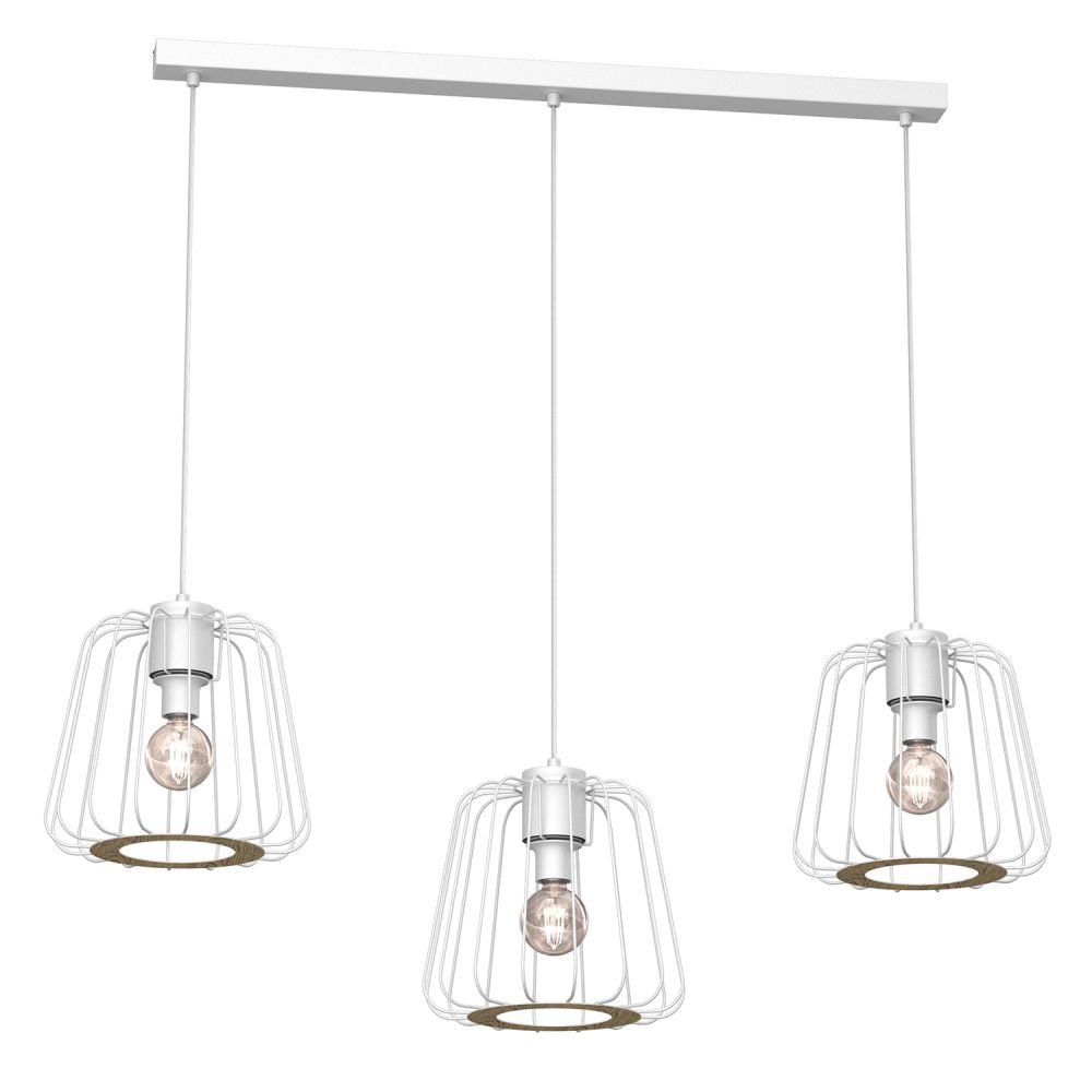 Lampa wisząca potrójna na listwie druciak TRAD 9719 Luminex LX9719