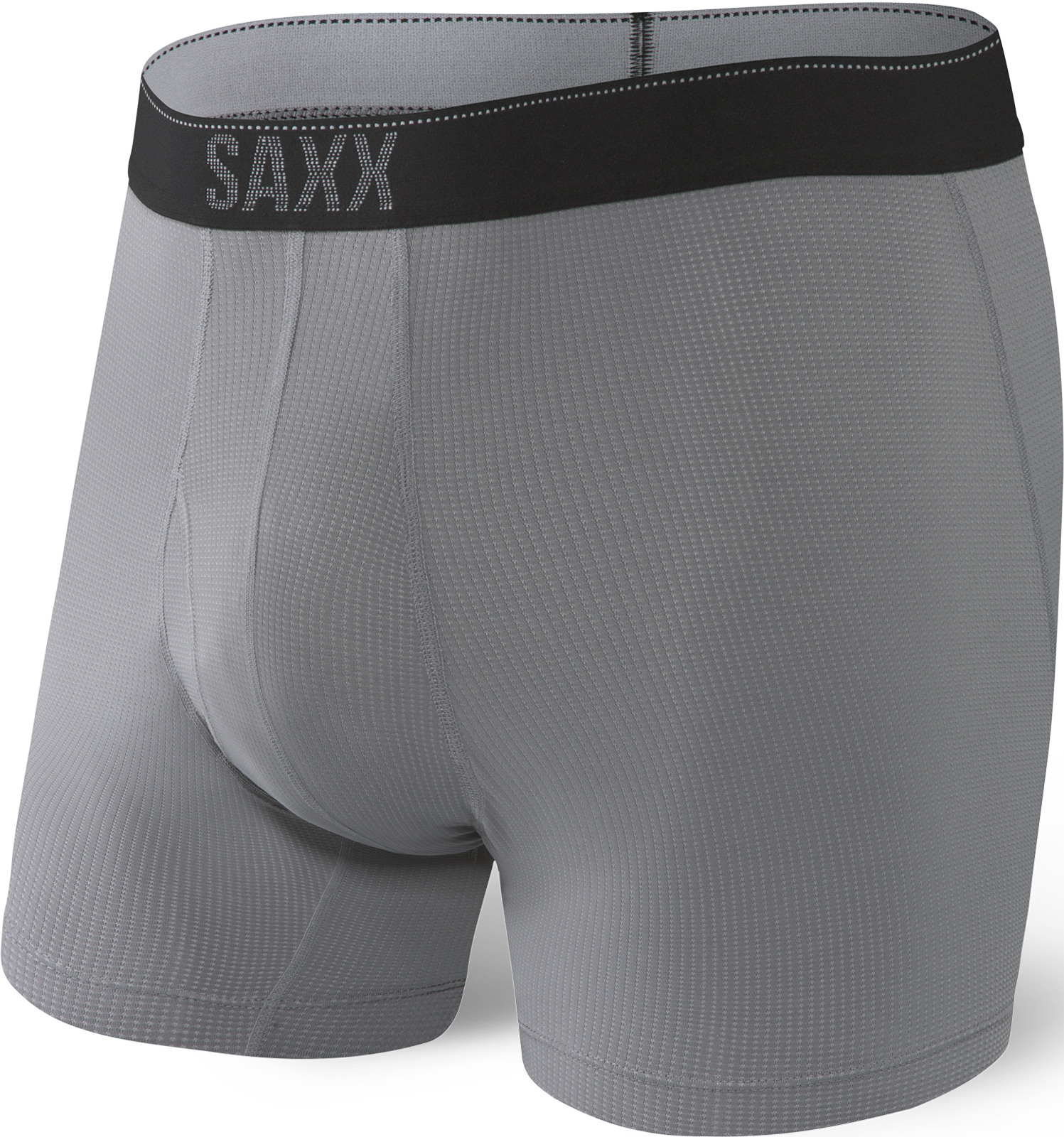 Bokserki męskie trekkingowe / sportowe z rozporkiem SAXX QUEST Boxer Brief Fly – ciemnoszare