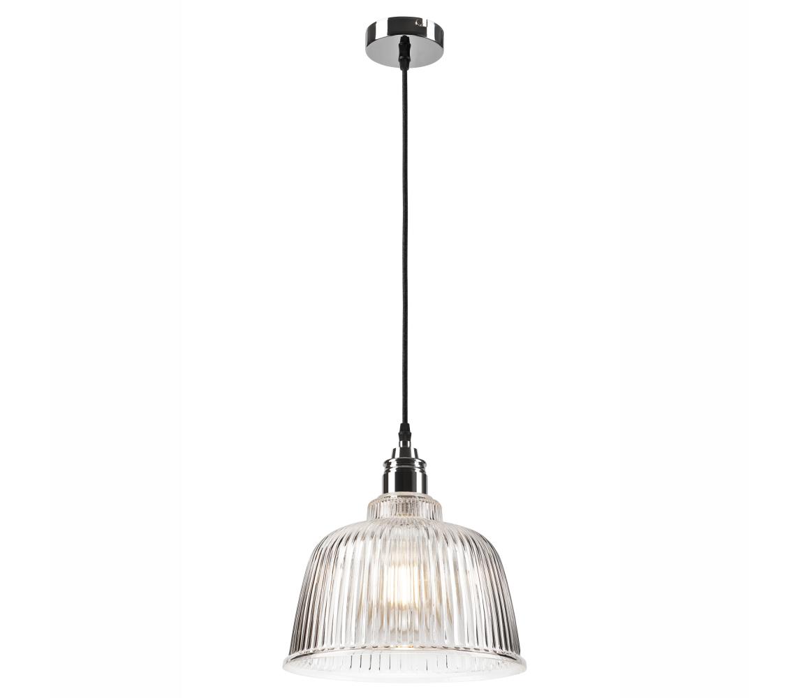 Lampa wisząca Leana, szkło, 1-punktowa, chrom