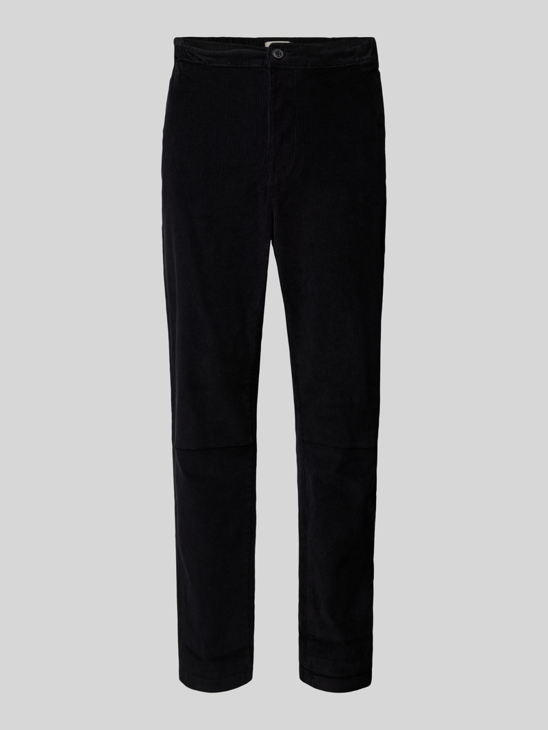 Jeansy o kroju regular fit ze sztruksu