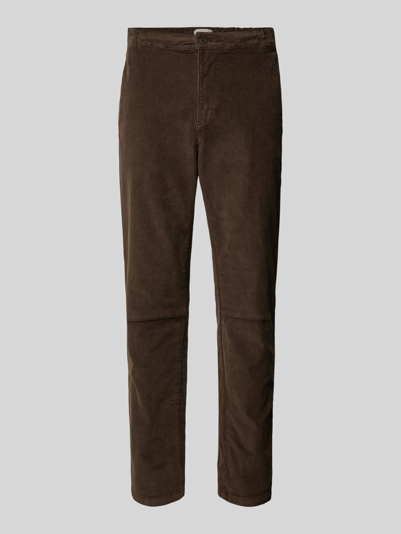 Jeansy o kroju regular fit ze sztruksu