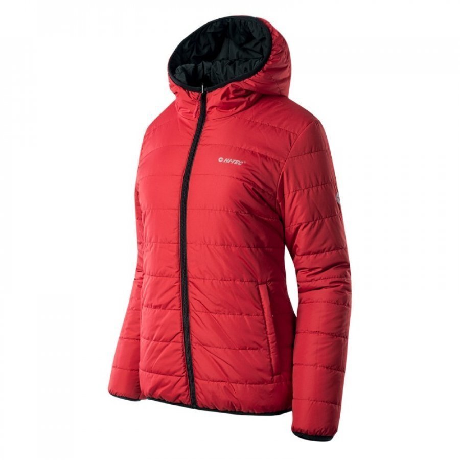 Dwustronna damska kurtka trekkingowa 2w1 Hi-Tec Lady Halden czarno-czerwona rozmiar XXXL