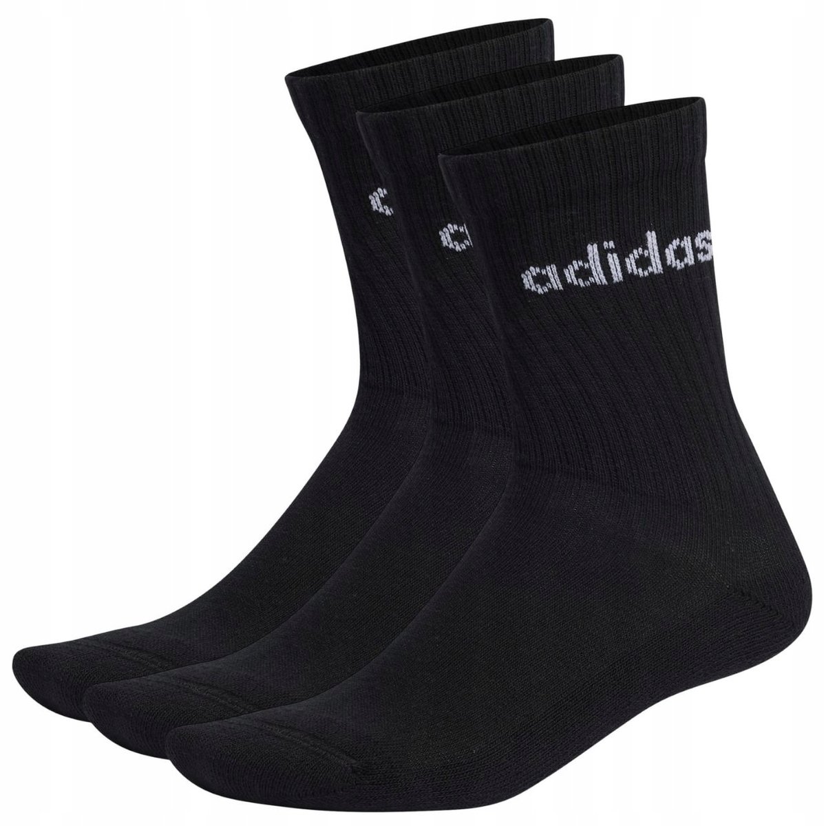 Skarpety adidas Linear Crew Cushioned Socks 3P czarne IC1301 37-39