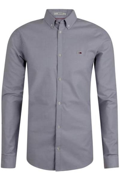 Tommy Jeans koszula męska ciemnoszara, Rozmiar S