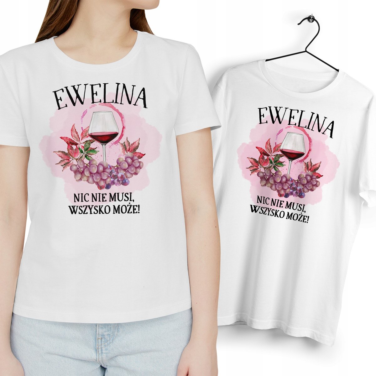 Dla Eweliny T-Shirt Koszulka biała Na Prezent z Dowolnym Nadrukiem Zdjęcie